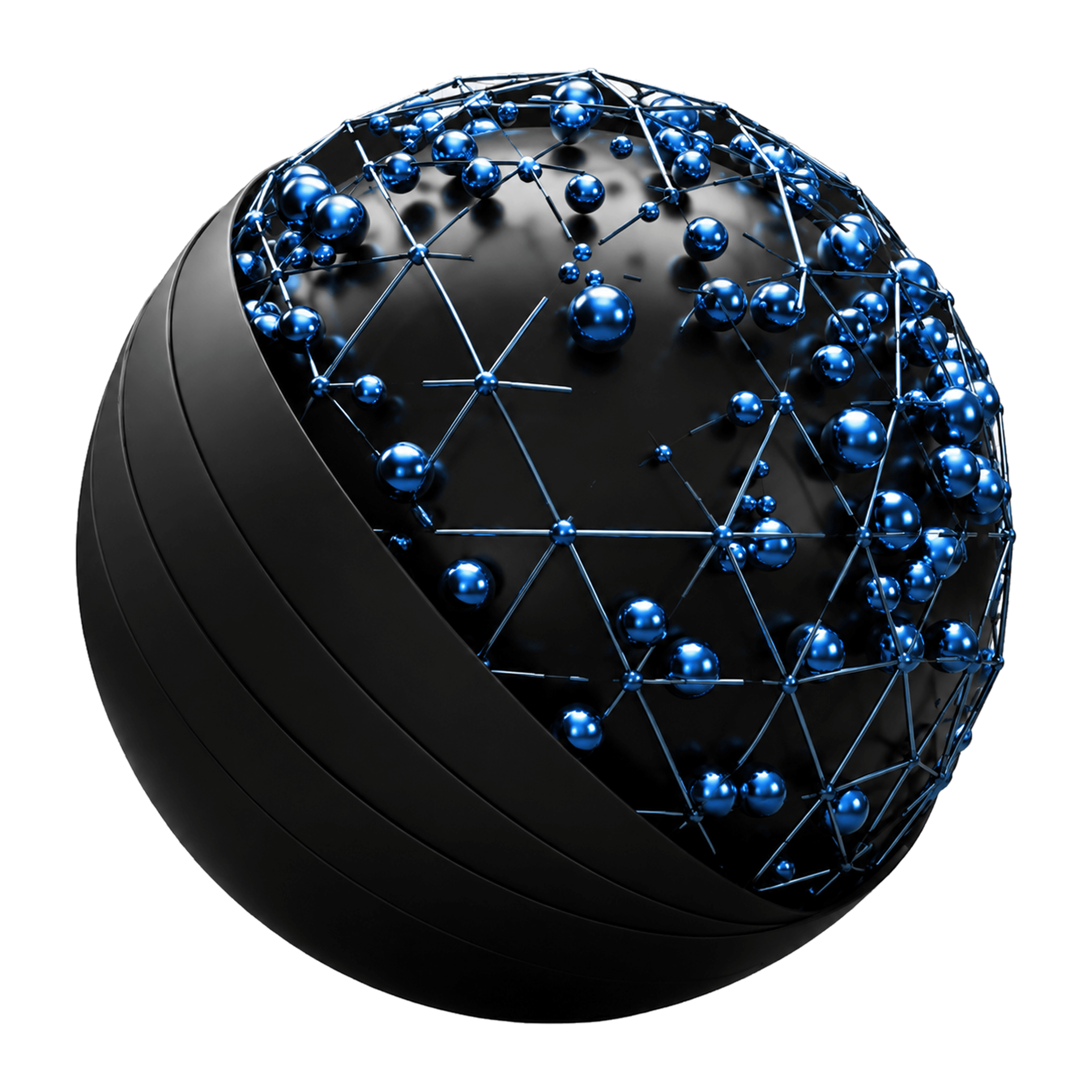 Futuristic digital asset orb